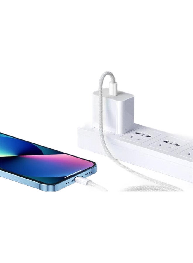 Lenvog Lanwogang Iphone 16/15 Data Cable, Double-Ended Type-C Pd 60W Fast Charging Cable, C To C Charging Cable For Ipad/Macbook, Laptop, Huawei Phone, 1 Meter Braided - Image 1