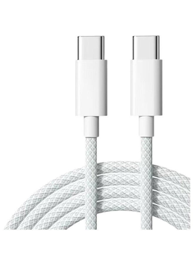Lenvog Lanwogang Iphone 16/15 Data Cable, Double-Ended Type-C Pd 60W Fast Charging Cable, C To C Charging Cable For Ipad/Macbook, Laptop, Huawei Phone, 1 Meter Braided - Image 3