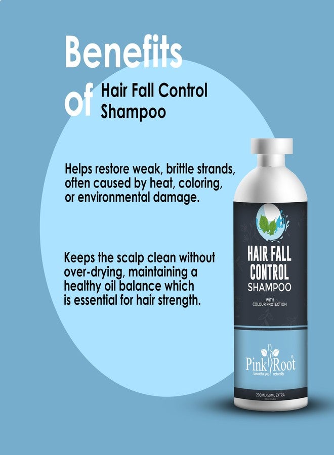 Pink Root Hair Fall Control Shampoo 250 ml & Hair Fall Control 250ml (Pack of 2) - Strengthens hair from the roots | Controls Hair Fall & Prevents Greying | Sulphate, Paraben, Silicone Free - Image 2