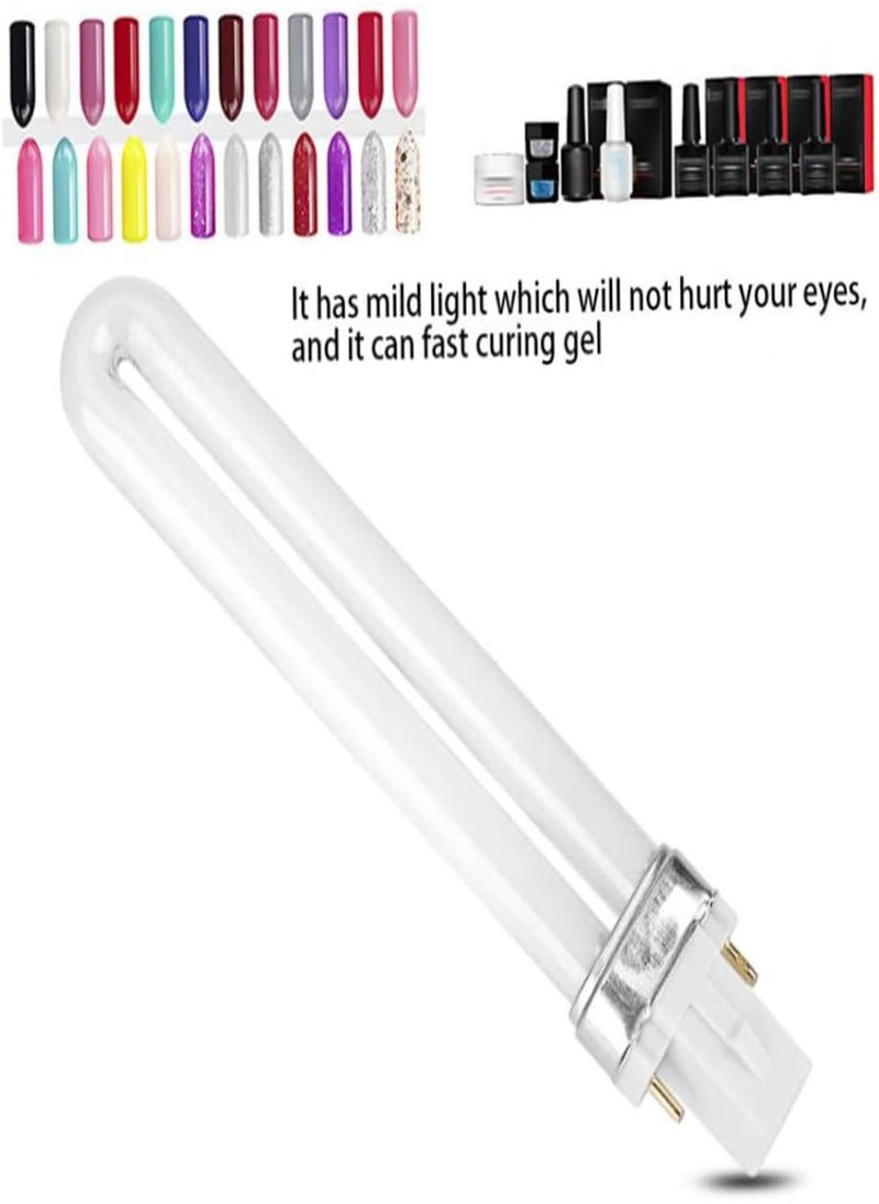 GGOOT - Nail Art Dryer Lamp Bulb Tube 9w Uv Tube Nail Light Bulb Replacement Uv Lamp Tube for Uv Machine Gel Nail Art Curing Lamp, Nail Dryer Light Bulb Tube, Nail Polish Light Bulb, 4pcs - Image 1