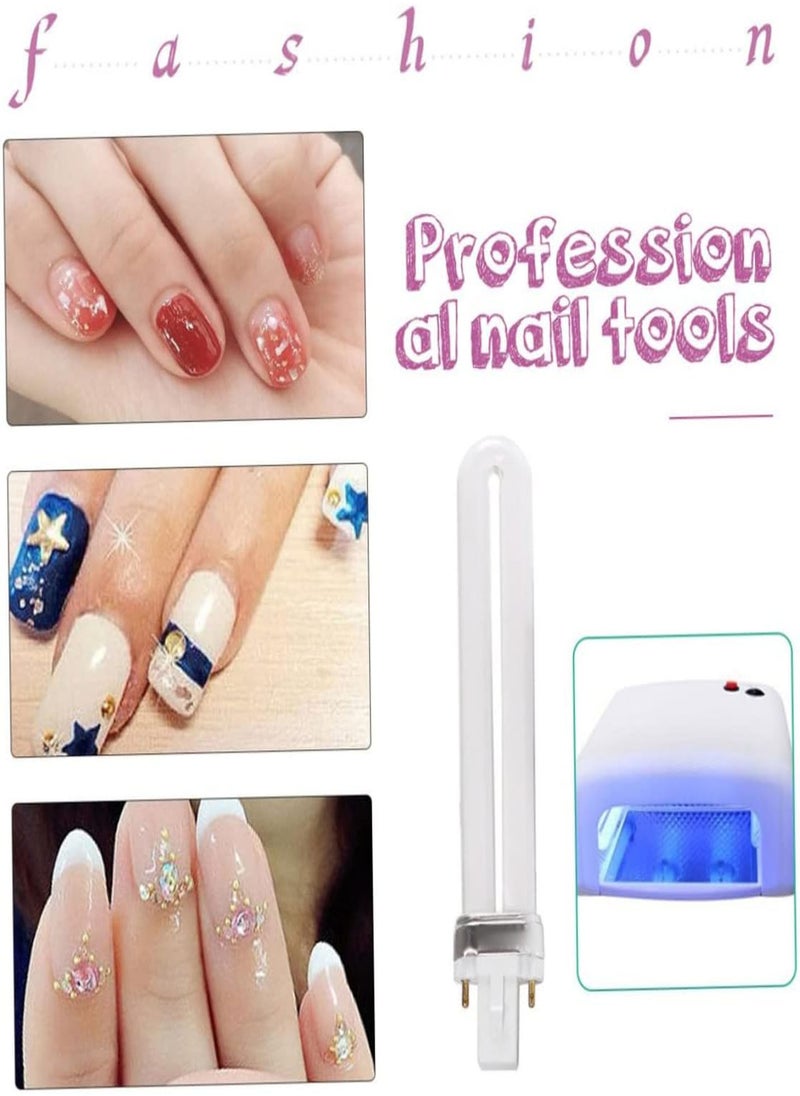 GGOOT - Nail Art Dryer Lamp Bulb Tube 9w Uv Tube Nail Light Bulb Replacement Uv Lamp Tube for Uv Machine Gel Nail Art Curing Lamp, Nail Dryer Light Bulb Tube, Nail Polish Light Bulb, 4pcs - Image 1