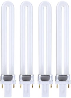 Nail Art Dryer Lamp Bulb Tube 9w Uv Tube Nail Light Bulb Replacement Uv Lamp Tube for Uv Machine Gel Nail Art Curing Lamp, Nail Dryer Light Bulb Tube, Nail Polish Light Bulb, 4pcs