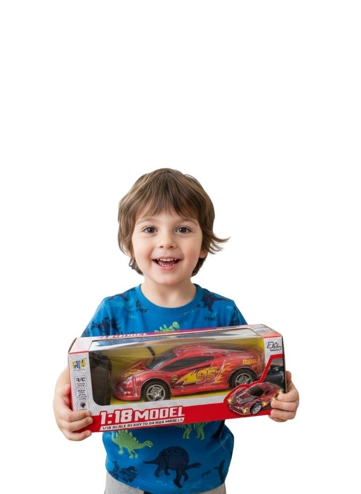 بريميم سيارة رياضية لعبة تعمل بجهاز تحكم عن بعد بمقياس واحد إلى ثمانية عشر – سيارة سباق تعمل بجهاز تحكم عن بعد بتصميم واقعي للأطفال - Image 2