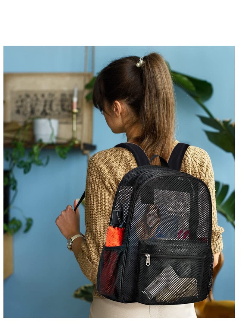 KASTWAVE Heavy Duty Mesh Backpack - Ideal for Beach, Swimming, Outdoor Sports - Top-Rated Semi-Transparent Student Backpack - Image 3