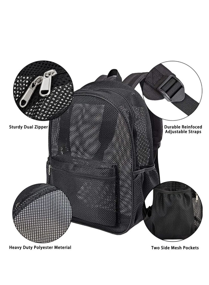 KASTWAVE Heavy Duty Mesh Backpack - Ideal for Beach, Swimming, Outdoor Sports - Top-Rated Semi-Transparent Student Backpack - Image 4