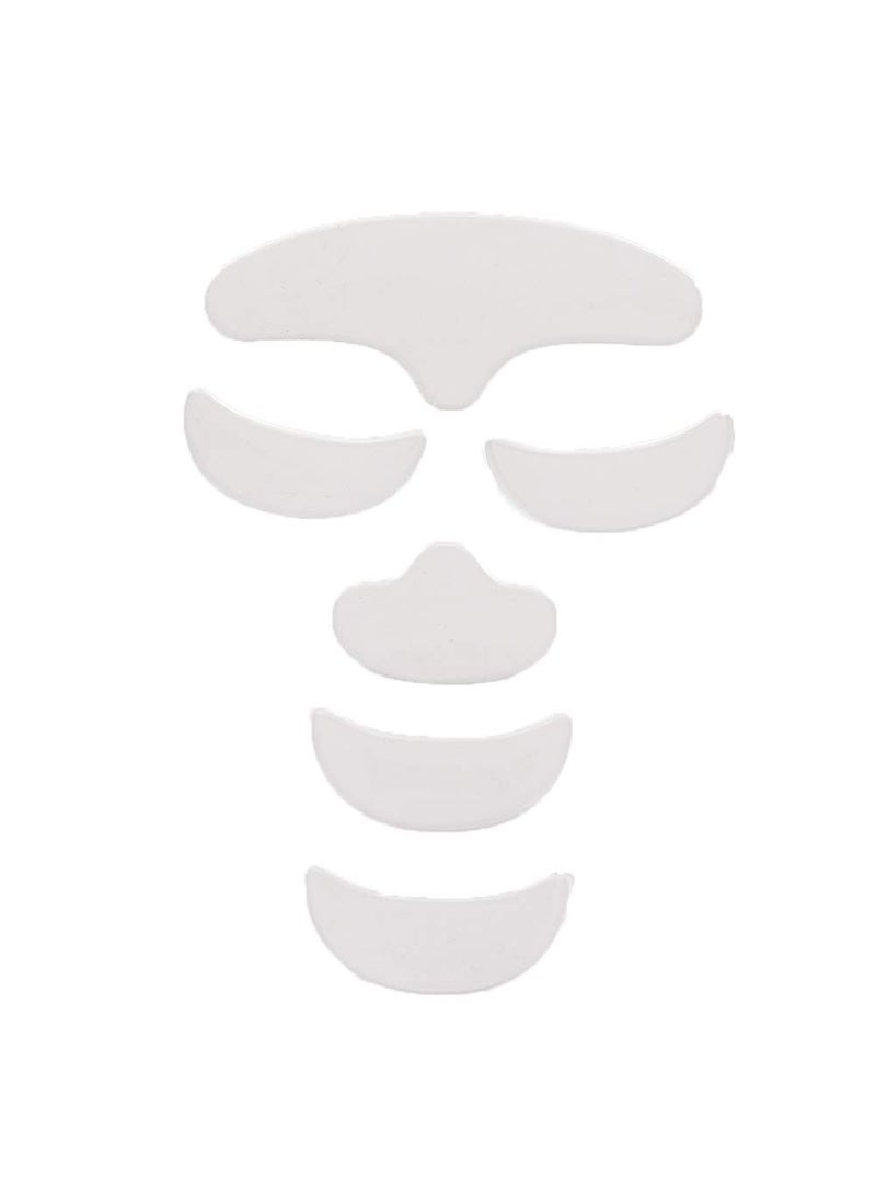 ZJchao Wrinkle Patches 6Pcs Silicone Smile Patch Pad Facial Wrinkle Patches Skin Lifting Forehead Eye Chin Face Patch Face Wrinkle Remover Strips for Reducing Eye Around Mouth Upper Lip