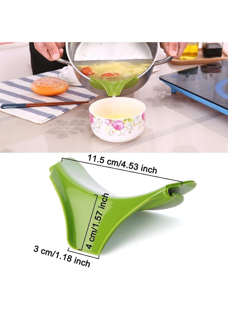 NextWave Enterprise AntiSpill Kitchen Funnel Gadget Silicone Slip On Pour Spout On Single Free for Pots Pans and Bowls and Jars Kitchen Tool Pack of 1