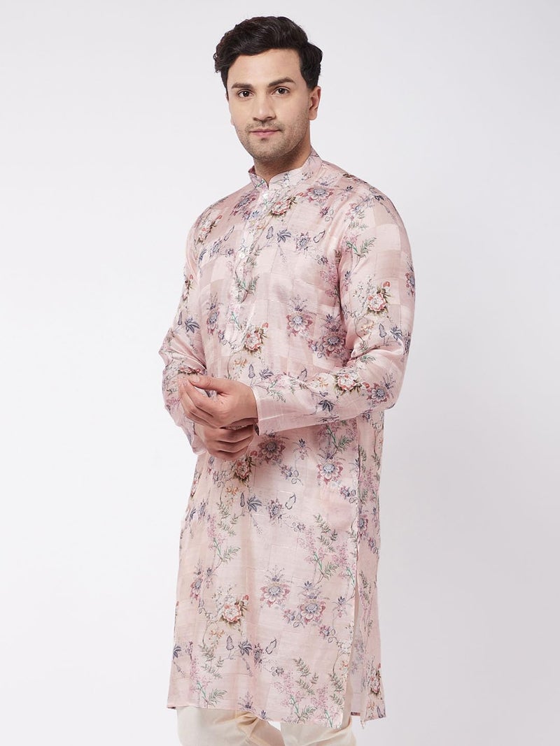 VASTRAMAY Men’s Multicolor Kurta | Elegant Ethnic Wear for Weddings & Festive Celebrations - Image 3