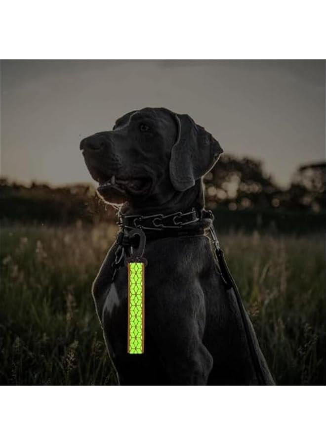 Generic 12 Pcs Double Sided Reflector Pendant 3 Colors Reflective Keychains for Backpack Jacket Dog Collar Nylon Reflectors Tags  - Image 5
