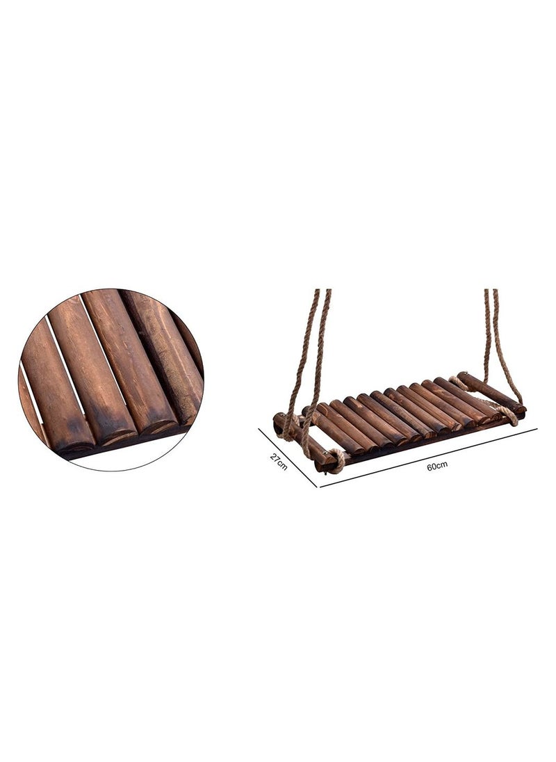 Generic - FFD Wooden Hanging Swing Seat Chair with Adjustable Rope For Garden Yard Patio Deck Indoor and Outdoor - Image 1