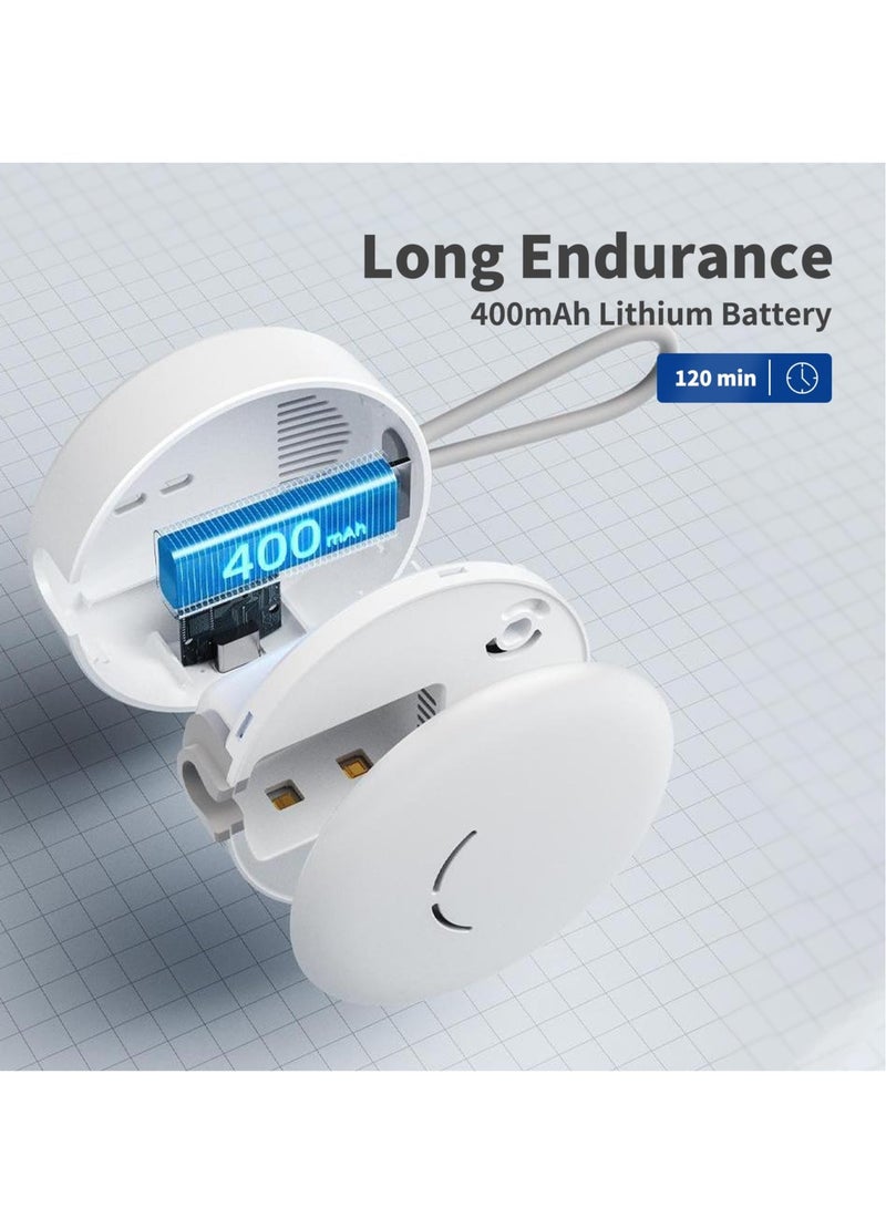 Excefore Portable Toothbrush Holder with UVC Cleaning Light, Rechargeable Travel Toothbrush Box Case for Household and Travelling(White) - Image 3