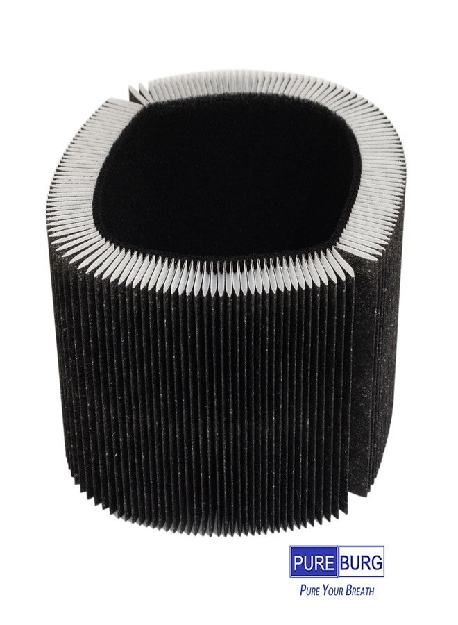 PUREBURG فلتر بديل من بيوربيرغ متوافق مع جهاز تنقية الهواء دوبراي بلوم AIR030W، عبوة من 4 فلاتر H13 من الكربون النشط، 2 في 1 لتنقية الهواء من الغبار - Image 2