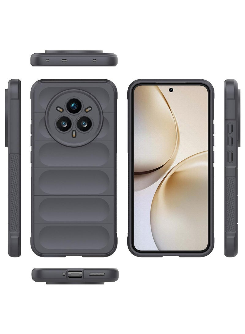 Phone case cover Magic Shield TPU + Silicone Shockproof Phone Case For  Realme 14 Pro Plus (Dark Grey) - Image 3