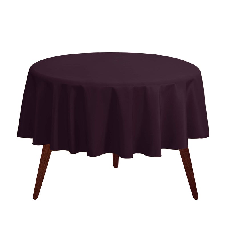 جي دي مودا Gee Di Moda Round TableCloth - 132 بوصة من قطعة قماش مائدة مستديرة من 72 إلى 96 بوصة - طاولات مستديرة - نسيج قابلة للغسل - لبوفيه طاولة عشاء حفل عشاء ودش الطفل - Image 1