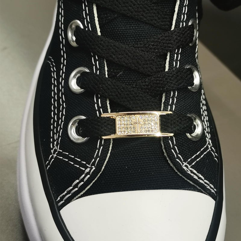 Zigvert Hip Hop Stylish Shoe Decoration Charms, Bling Diamond Shoe Lace Tag, Shoelaces Buckle for Sneakers, Boots, Runners,1 Pair - Image 5