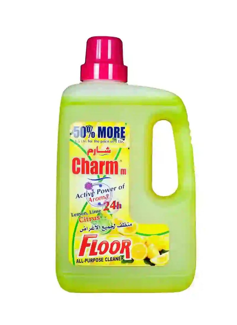 CHARMM - Floor All Purpose Cleaner Lemon Lime Citrus 1.5L - Image 1