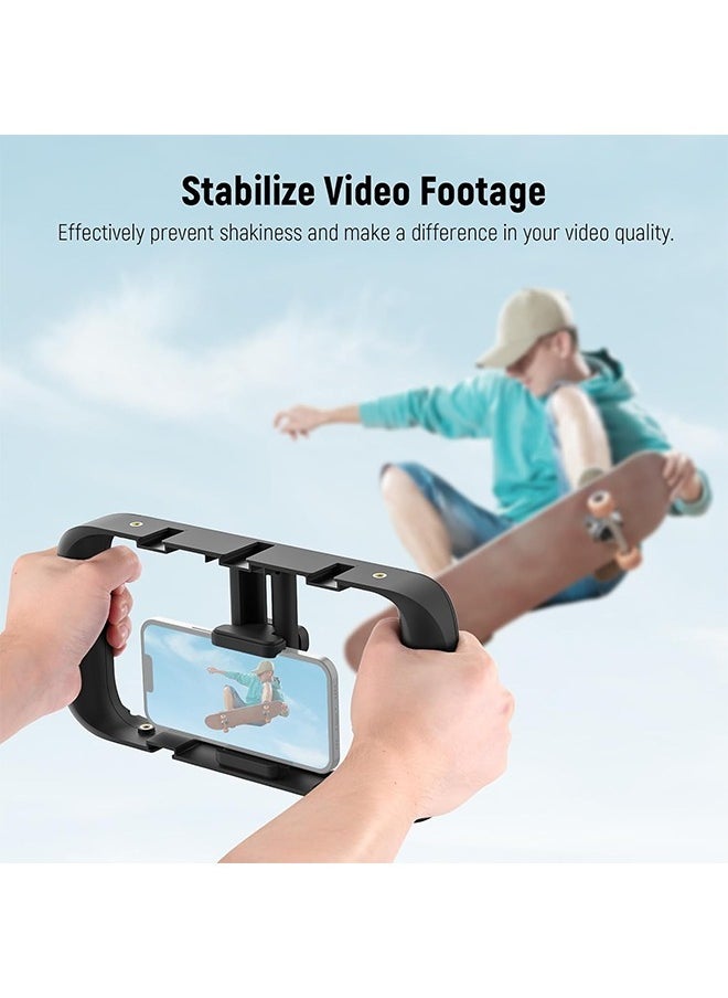 Neewer - NEEWER Mobile Phone Video Rig, Mobile Phone Grip Stabiliser Cage with Cold Shoe and 1/4 Inch Thread, Video Recording Film Rig, Compatible with iPhone 16 15 Pro Max Plus 14 13 Mini X XS Max XR - Image 1