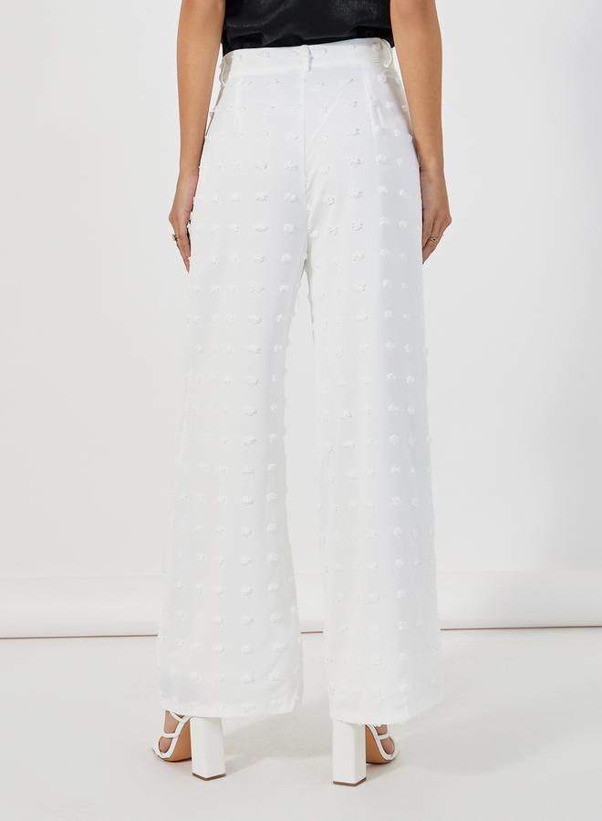 Styli Textured Wide Leg High Rise Pants  - Image 4