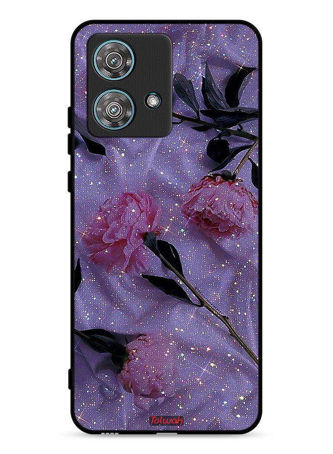Tolwak Motorola Edge 40 Neo 5G Protective Case Cover Glitter Roses - Image 1