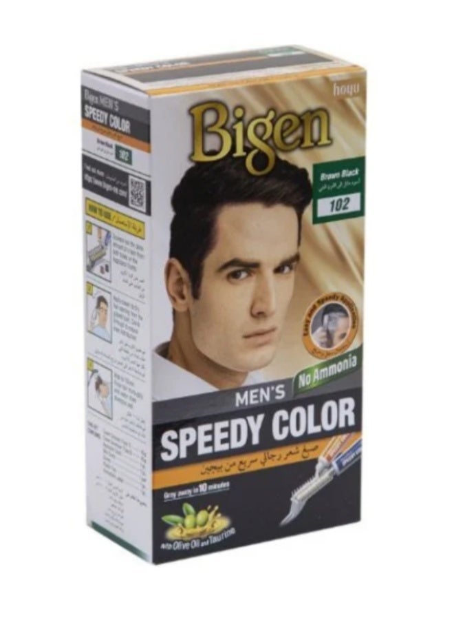Bigen Hair Color Mens Speedy Brown Black 102 - Image 2