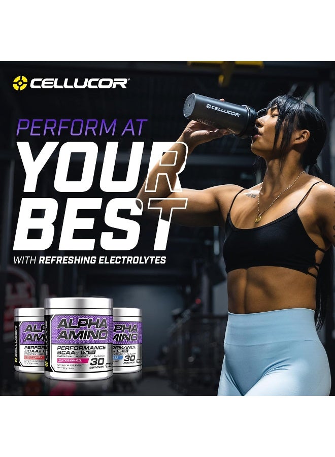 Cellucor Alpha Amino EAA & BCAA Powder | Branched Chain Essential Amino Acids + Electrolytes | Icy Blue Razz | 30 Servings - Image 4