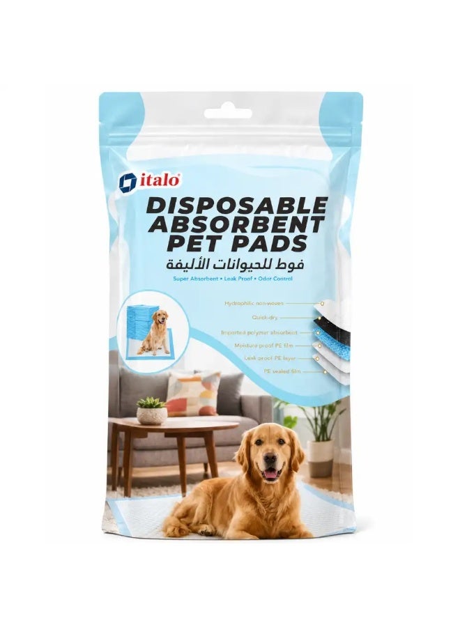 Italo Disposable Absorbent Pet Pads - 60x90 7Pcs