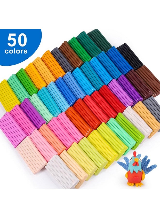 CiaraQ Polymer Clay 50 Colors Ciaraq Modeling Clay Starter Kits For Kids Oven Baked Model Clay With Sculpting Tools Safe And Non Toxic Great For Children And Artists - Image 3