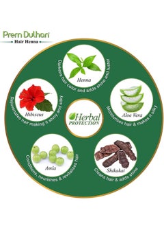 Prem Dulhan Natural Henna For Natural Brown Hair Brown 125grams  - Image 2