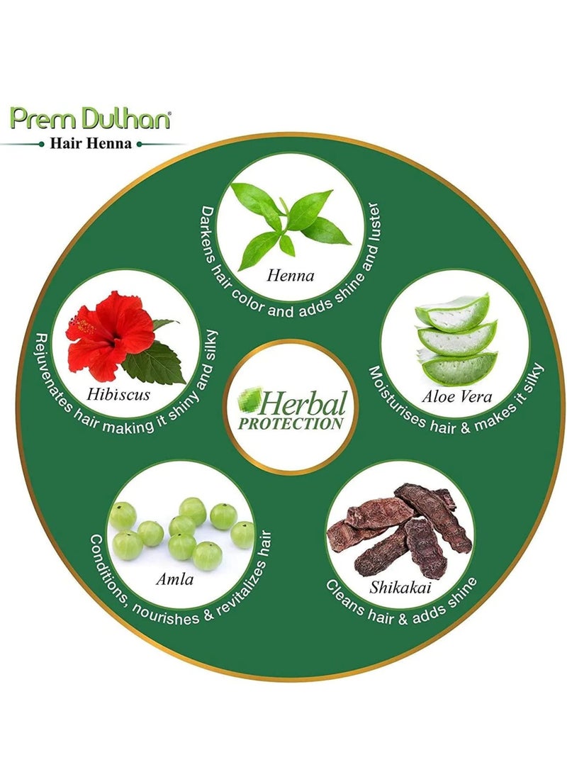 Prem Dulhan Natural Henna For Natural Brown Hair Brown 125grams  - Image 2