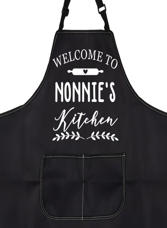 PXTIDY Nonnie's Kitchen Apron - Fashion Letter Print, Polyester + Cotton, Unisex-Adults, 2 Pockets, Nonnie's Kitchen Color - Image 2