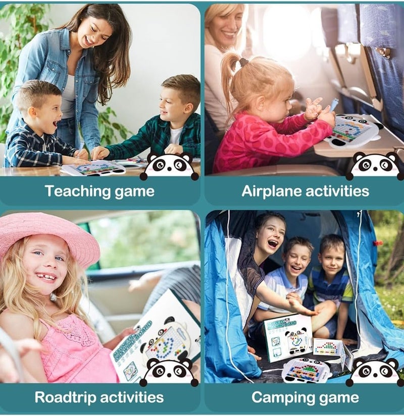 Luckam Magnetic Drawing Board for Kids, Toddlers Panda Painting Doodle Toy with Beads and Magnetic Pen, Travel Magnetic Dot Board Art Toys for 1-3 Years Old - Image 3