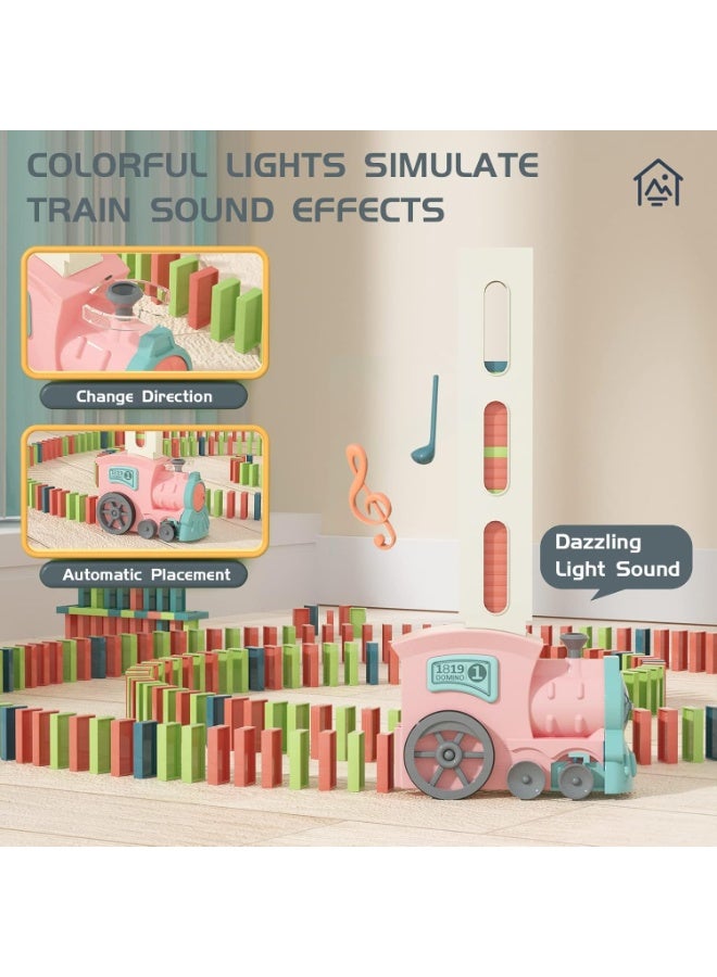 Relex Domino Train Toys for Girls 3+ Year Old: Kids Stacking Dominoes Games, Montessori Toy Toddler 3-5 Boys ages 4-8, Interactive Autism Fine Motor Activities Birthday Gift Stocking Stuffer 4 5 6 Yr Olds - Image 4