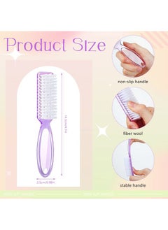 Patelai 30 Pcs Nail Scrubber Brushes Bulk Handle Grip Manicure Brushes for Cleaning Fingernails Pedicure Cleaning Brush for Toes and Fingernail Cleaning, 5 Colors(Light Colors)  - Image 3