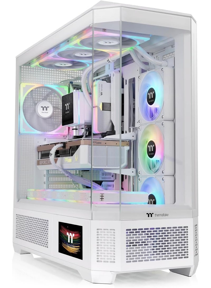NANOTECH White Ice X3D Gaming Powerhouse – Ryzen 7 9800X3D - 5070TI 16GB OC, 32GB 6400MHz DDR5 - 2TB NVME - 360MM AIO LCD COOLER- 1000W PSU + W11 Pro white - Image 1