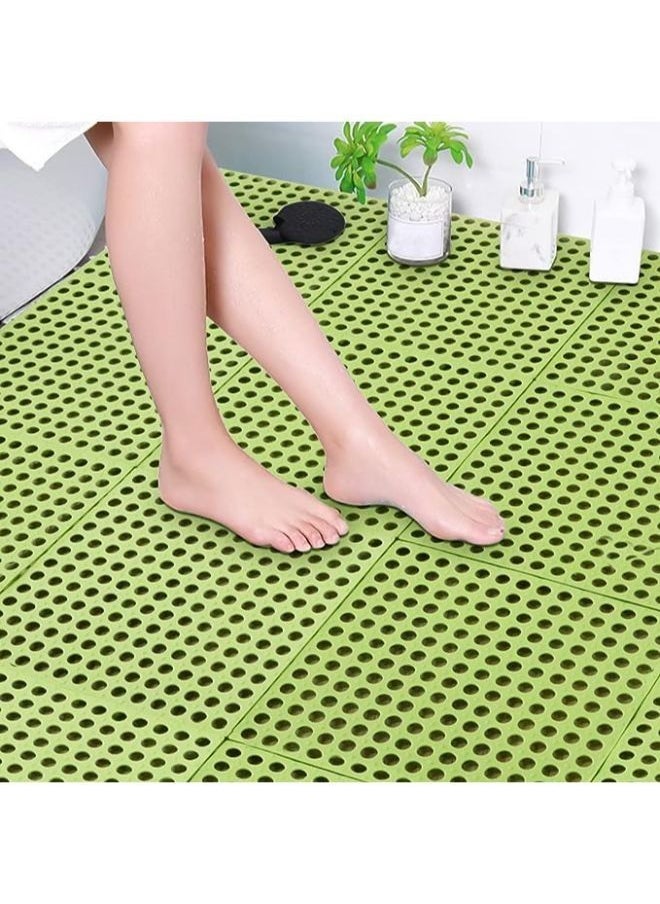Generic - 8 Pieces Non-Slip Flooring Tiles Mats for Bathroom, Shower, Kitchen, Swimming Pool, Balcony, Deck, Patio - Image 1
