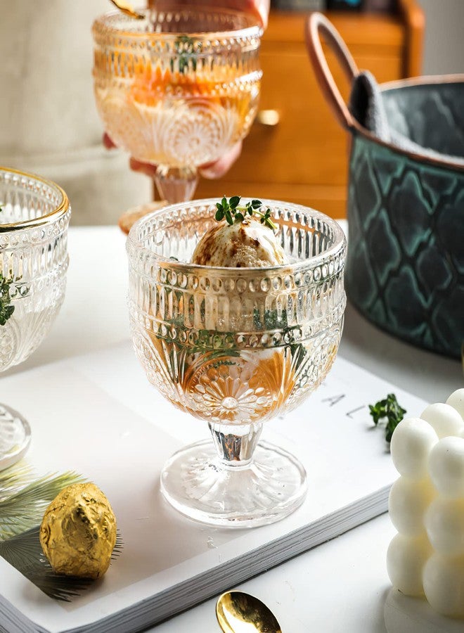 Kingrol 6 Pack Glass Dessert Bowls, 10 oz Mini Trifle Bowls, Glass Serving Bowls for Ice Cream, Fruit, Pudding, Snack, Cereal, Nuts - Image 4
