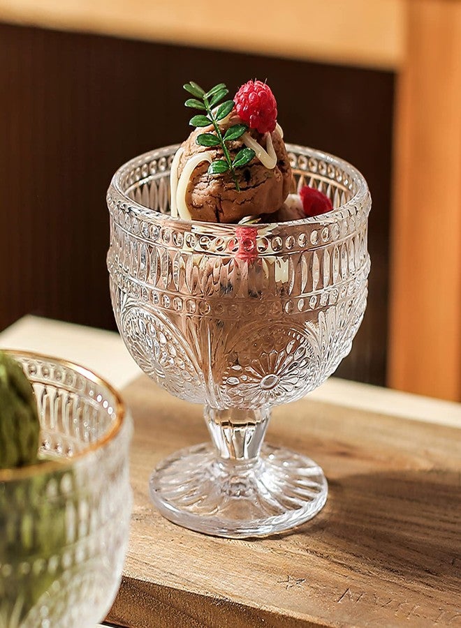 Kingrol 6 Pack Glass Dessert Bowls, 10 oz Mini Trifle Bowls, Glass Serving Bowls for Ice Cream, Fruit, Pudding, Snack, Cereal, Nuts - Image 5