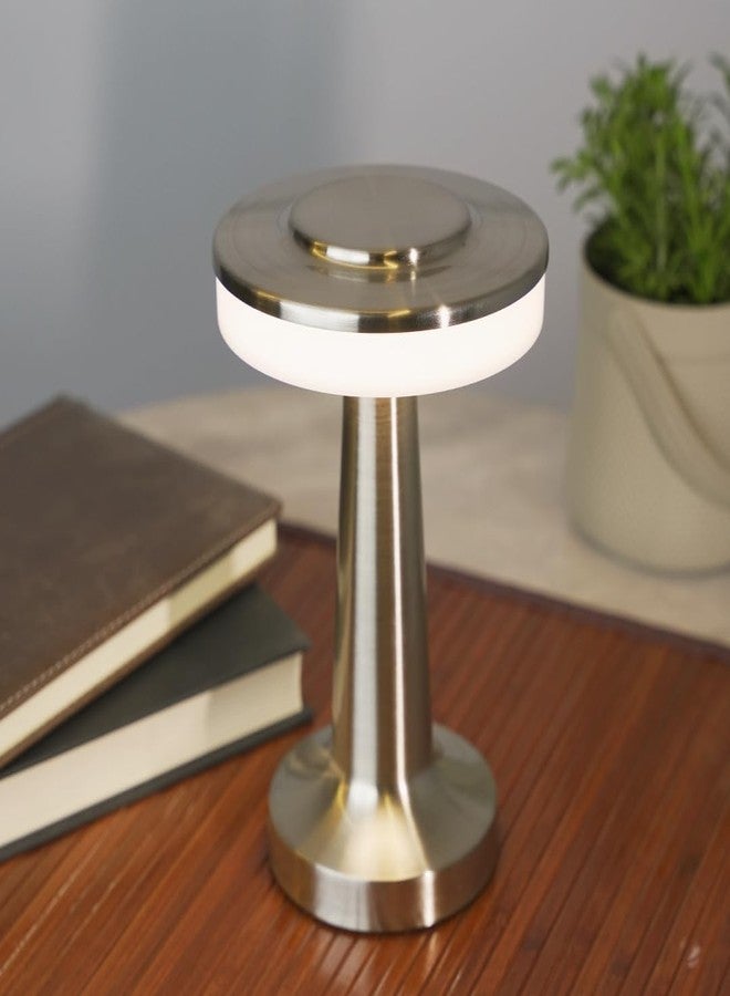 Chronos Dune Cordless LED Table Lamp (Gold) - USB Rechargeable Portable Touch Control Dimmable 3 Light Color Tunable Table Lamp for Hotel, Cafe, Restaurant or Home for Bedside, Center or Dining - Image 5