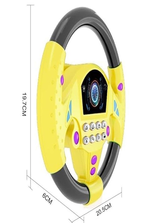 DNGM Creation Premium Kids Driving Steering Wheel Funny Interactive Driving Wheel with Music (Yellow) - Image 3