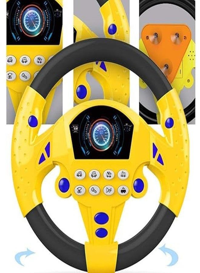 DNGM Creation Premium Kids Driving Steering Wheel Funny Interactive Driving Wheel with Music (Yellow) - Image 4
