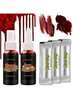 Halloween Fake Blood Makeup Kit-Fake Blood Spray 1.76Oz+Dripping Blood 1.76Oz+3 Pcs Fake Coagulated Blood 0.17Oz, Realistic Washable Special Effects Zombie Sfx Makeup Set For Vampire,Monster,Face Body - pzsku/Z8F236C9BAF6C149A37D5Z/45/_/1733729831/88deb802-12c1-4b92-84df-d0cdd2ce0c8c