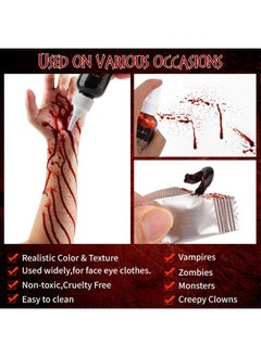 Halloween Fake Blood Makeup Kit-Fake Blood Spray 1.76Oz+Dripping Blood 1.76Oz+3 Pcs Fake Coagulated Blood 0.17Oz, Realistic Washable Special Effects Zombie Sfx Makeup Set For Vampire,Monster,Face Body - pzsku/Z8F236C9BAF6C149A37D5Z/45/_/1733729846/b9ed21df-1d6c-47a7-b30b-2643220655ad