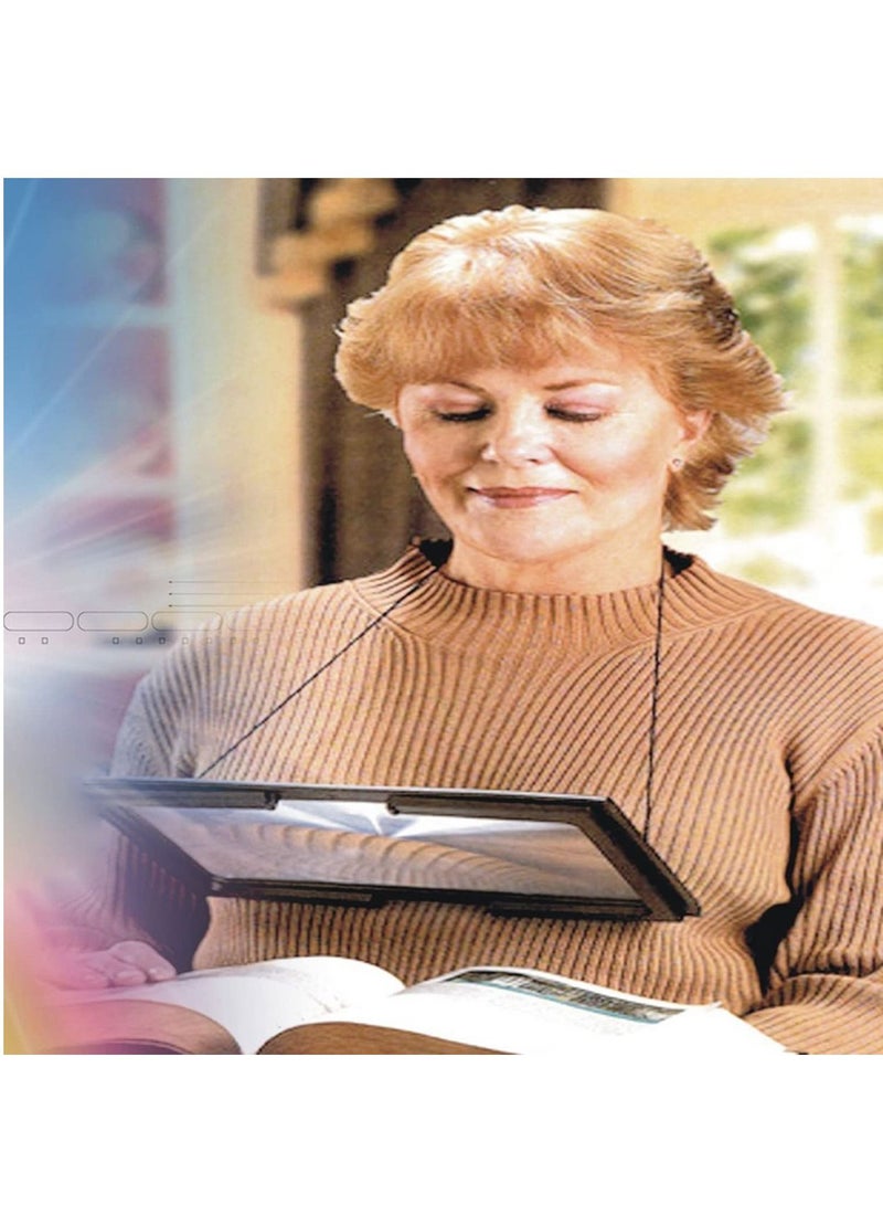 عدسة مكبرة كبيرة 3x قابلة للطي الزجاج المكبر مصراع ، A4 صفحة كاملة للقراءة - Image 4