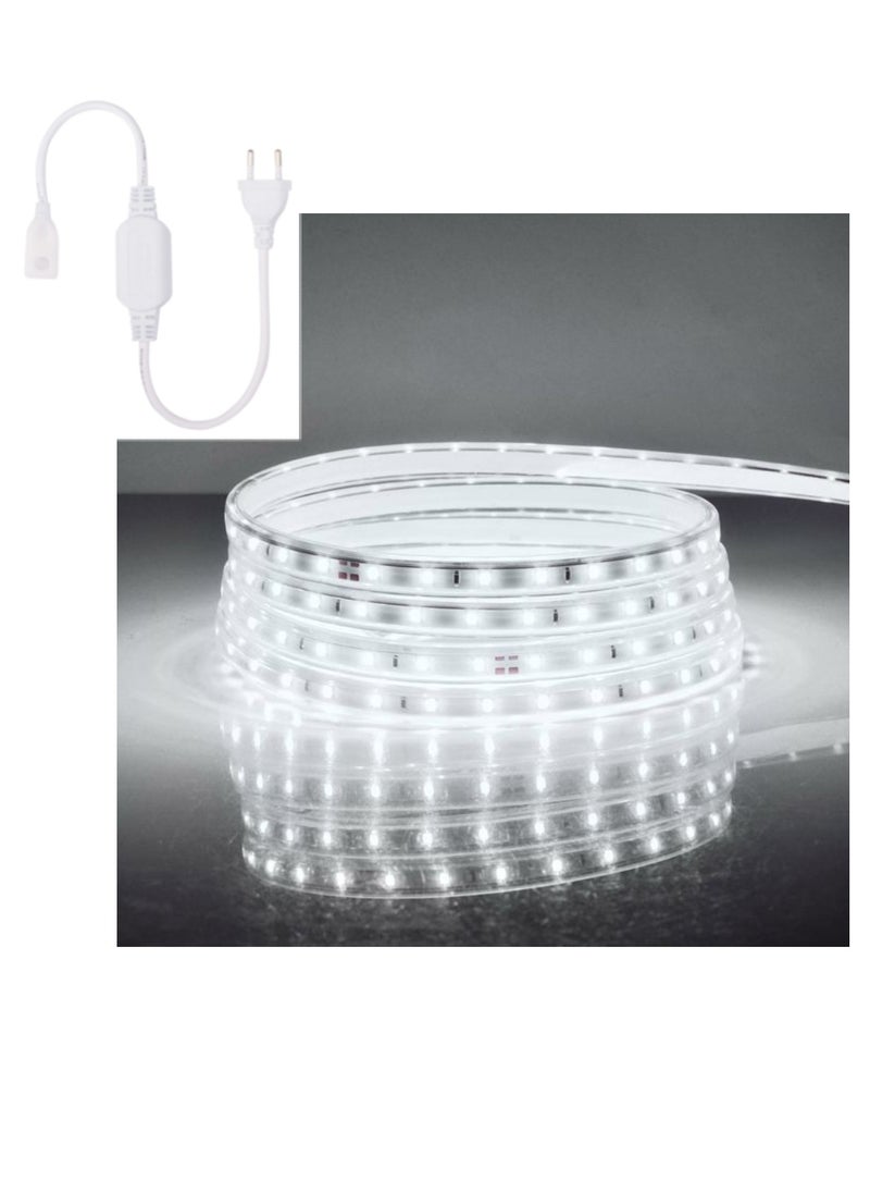 Generic Premium Quality Led Strip Light 120 LED High Bright IP44 LED Strip Light 2835 SMD With US Plug Led Connector For Indoor Outdoor Lighting Room And Kitchen Decoration Cool White  - Image 1