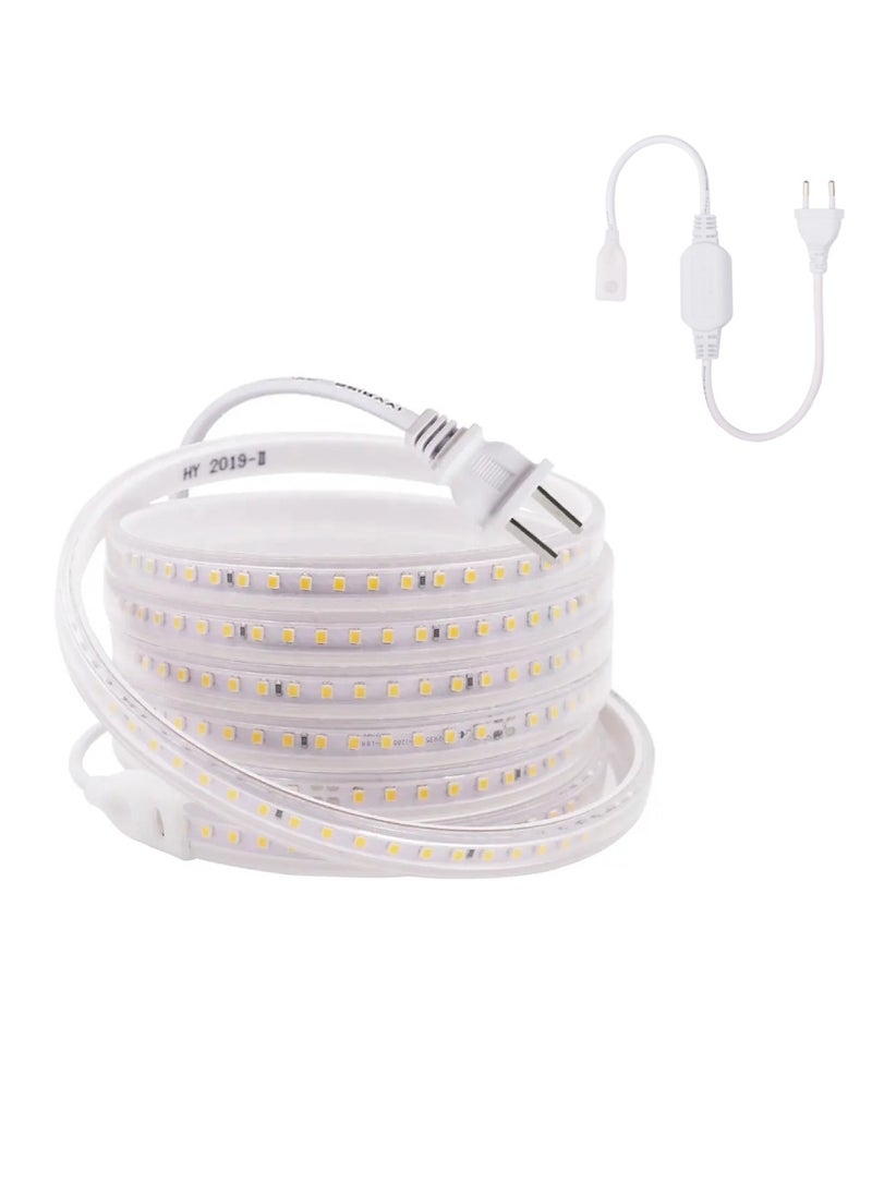 Generic Premium Quality Led Strip Light 120 LED High Bright IP44 LED Strip Light 2835 SMD With US Plug Led Connector For Indoor Outdoor Lighting Room And Kitchen Decoration Cool White  - Image 5