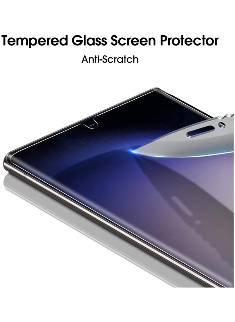 Amfilm - amFilm [3+3 Pack 3D Curved Tempered Glass for S23 Ultra Screen Protector Samsung Galaxy 6.8 Inch with Liquid Dispersion Tech, Designed for Fingerprint Reader, Upgraded Easier Application Tray. - Image 1
