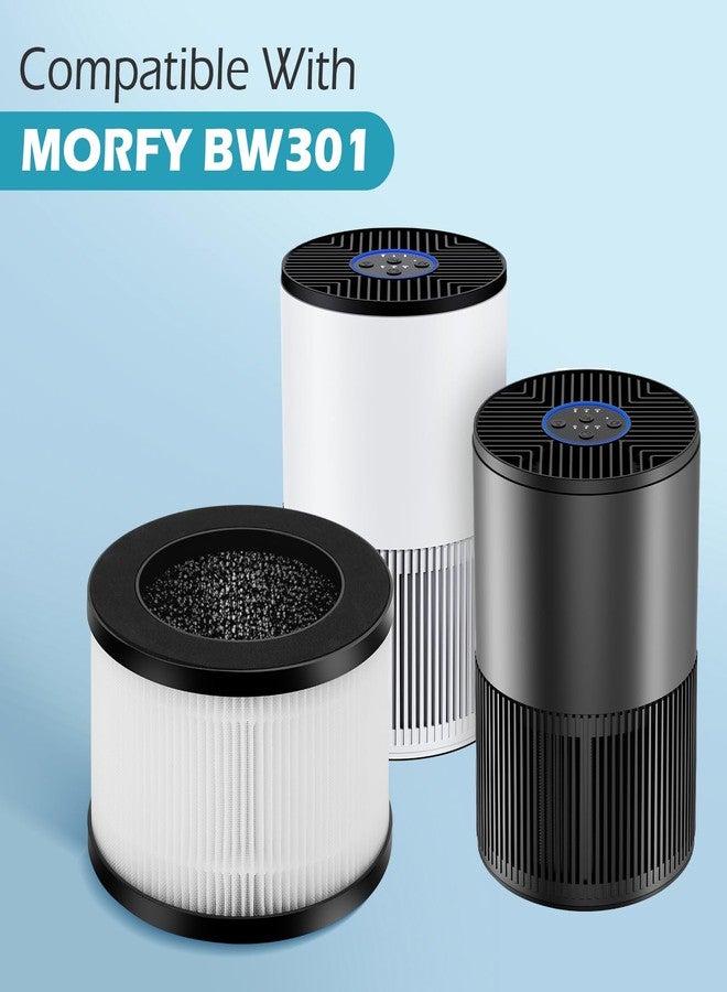 XBWW 2 Packs BW301 Replacement Filters Compatible with MORFY BW301 and AGILEBOW BW301 Air Purifi-er 3 in 1 filter with Premium Filter and Activated Carbon Fllter with Extra 4 Pieces Aroma pads - Image 2