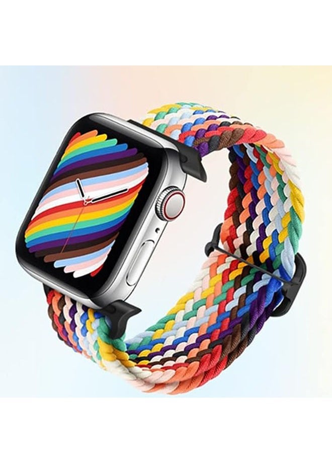 Ant - Compatible with Apple Watch Band 49mm 45mm 44mm 42mm, Stretchy Sport Strap with Adjustable Buckle, Nylon Braided Wristband for iWatch Series 8 7 6 SE 5 4 3 2 1 Ultra - Image 1