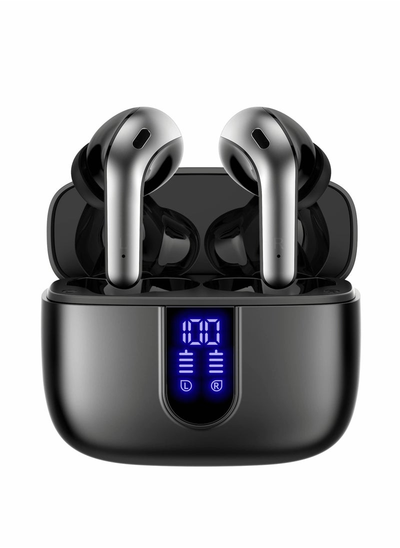 Excefore Bluetooth Headphones Active Noise Cancelling Wireless Earbuds LED Power Display 60 Hours Playback For Business Sports TV Smartphone Computer Laptop  - Image 1