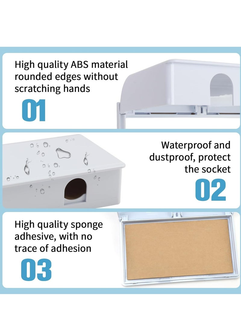 Oasisgalore Double White Socket Cover Box, 86-Type Childproof and Waterproof for Home, Kitchen, School - Image 4